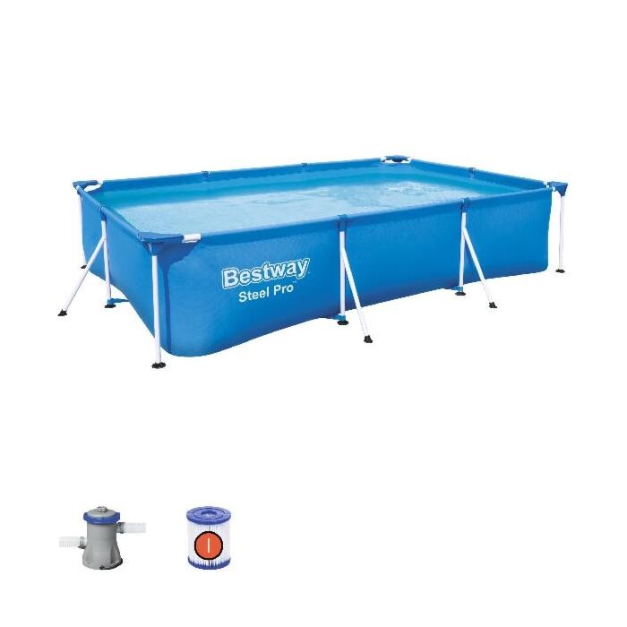 Schwimmbad steel frame pro mit Filterpumpe 300 cm - BESTWAY Schwimmbad steel frame pro mit Filterpumpe 300 cm - BESTWAY