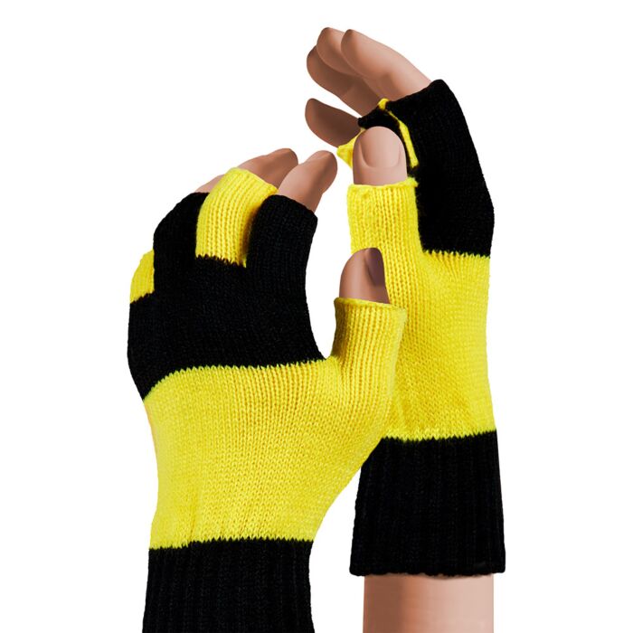 Fingerloser Handschuh gelb