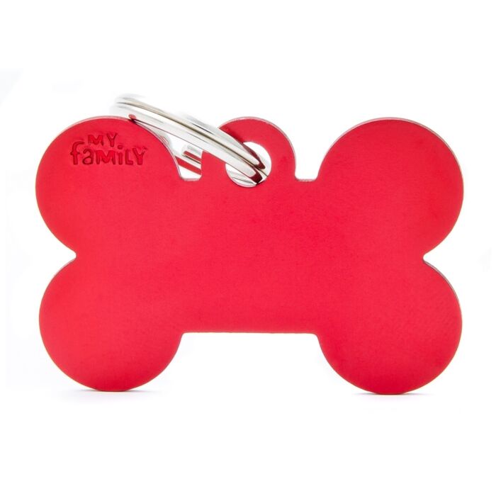 Big Bone Aluminium Red – ID Tag Big Bone Aluminium Red – ID Tag