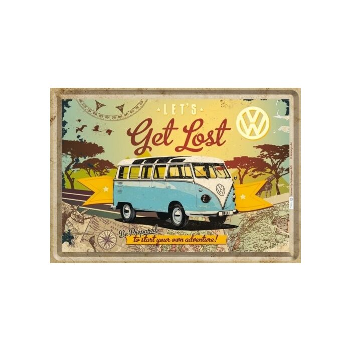 Metal Postcards VW Bulli - Let's Get Lost Metal Postcards VW Bulli - Let's Get Lost