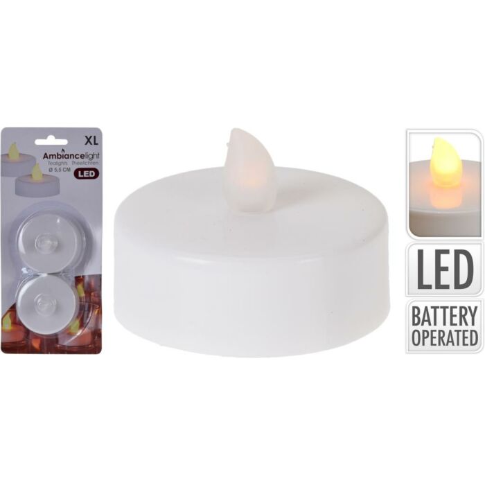 TEELICHT JUMBO LED SET 2ST
