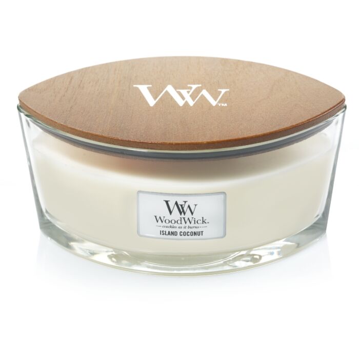 Island Coconut Ellipse Candle - WoodWick Island Coconut Ellipse Candle - WoodWick