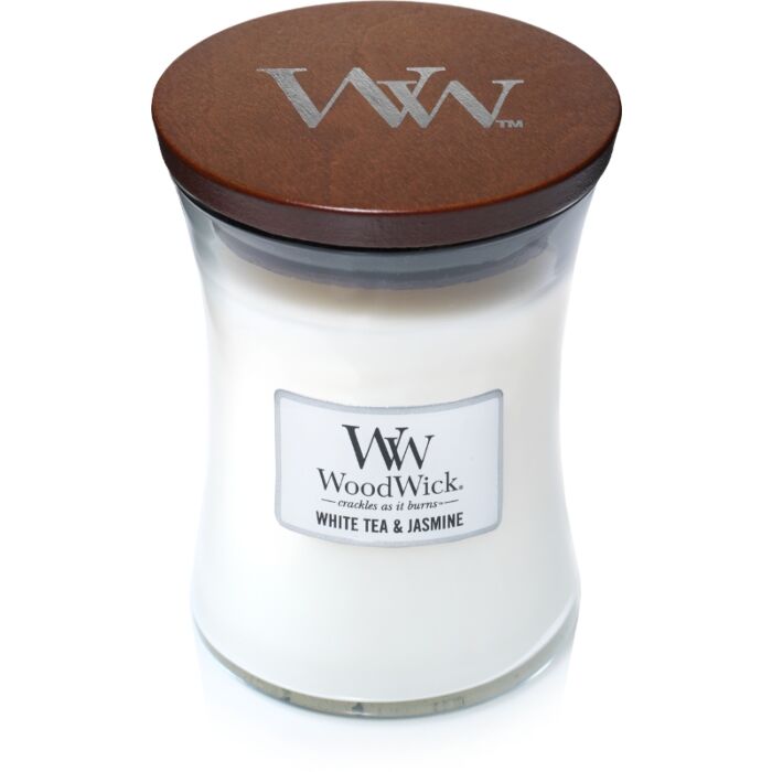 White Tea & Jasmine medium Candle - Woodwick White Tea & Jasmine medium Candle - Woodwick