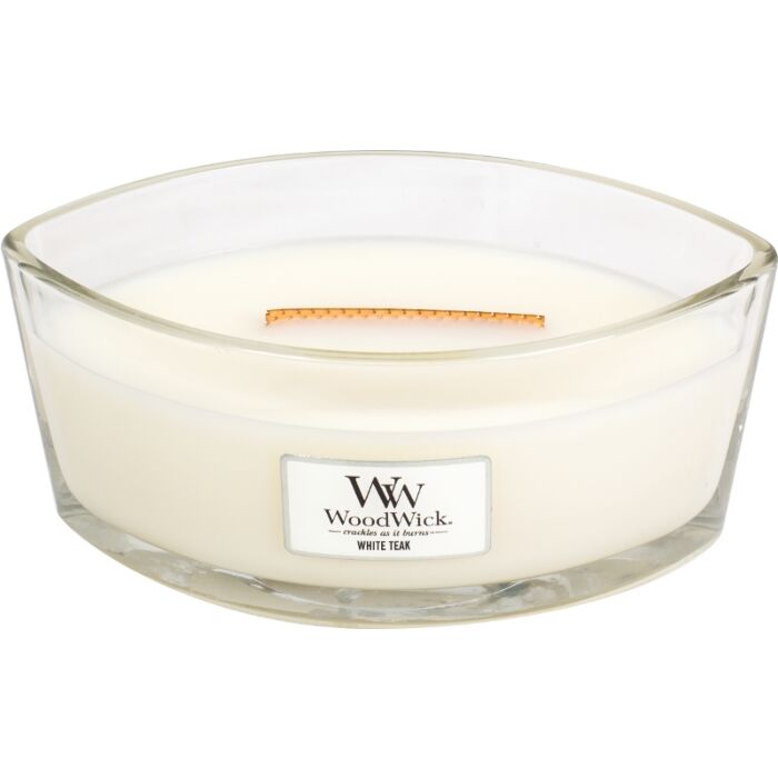White teak Ellipse Candle - Woodwick White teak Ellipse Candle - Woodwick