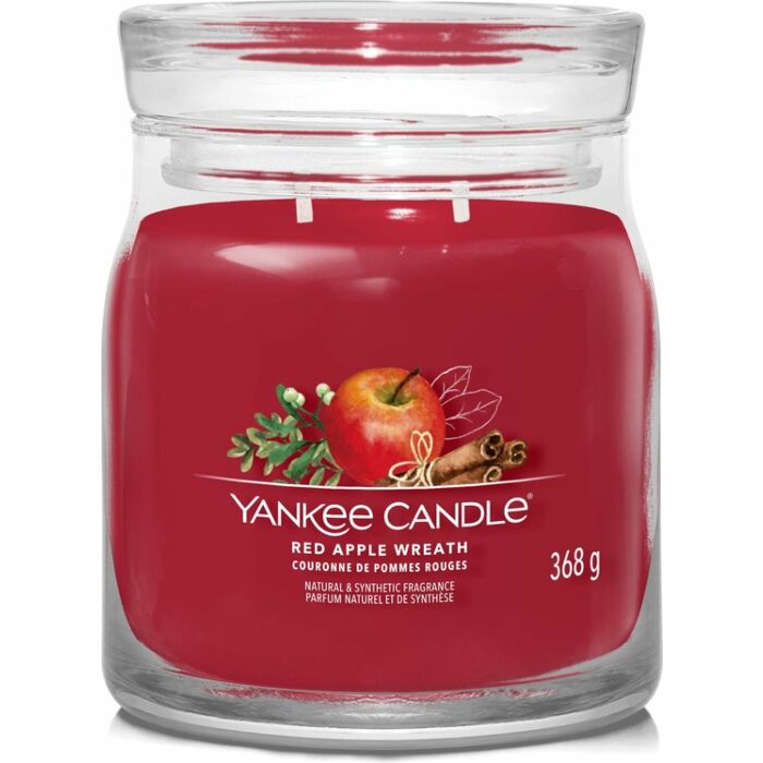 Red Apple Wreath Signature Medium Jar - Yankee Candle Red Apple Wreath Signature Medium Jar - Yankee Candle