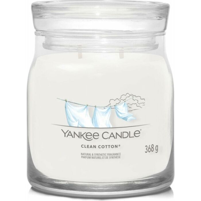 Clean Cotton Signature Mittelglas - Yankee Candle