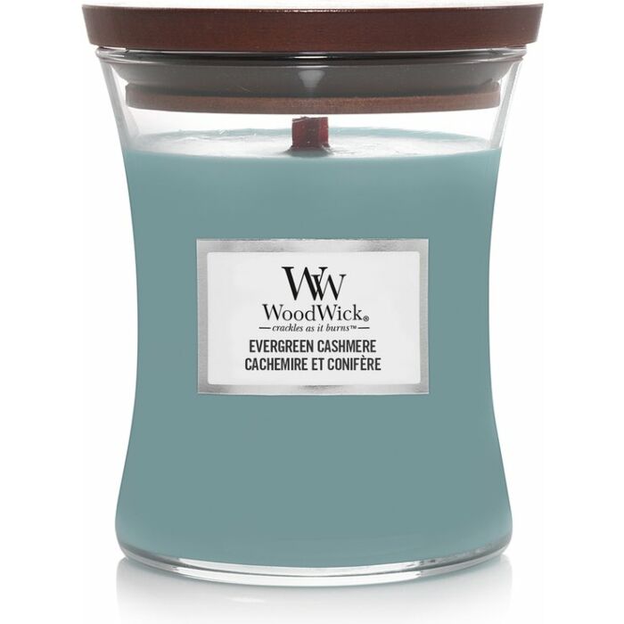 Evergreen Cashmere Mittlere Kerze – WoodWick Evergreen Cashmere Mittlere Kerze – WoodWick