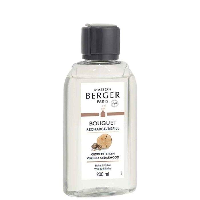 Nachfüllbarer Parfümzerstäuber mit Stäbchen 200ml Cèdre du liban - Lampe Berger