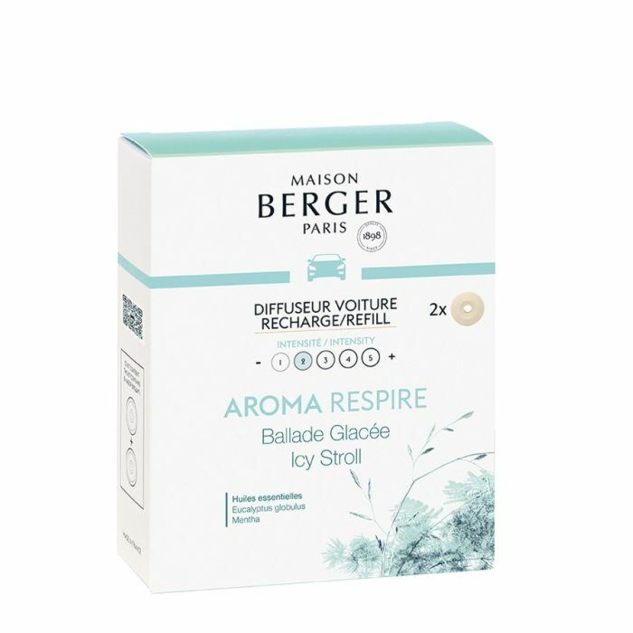 Auto-Parfüm Nachfüllpackung 2 Stück Aroma Respire - Ballade Glacée / Icy Stroll - Lampe Berger