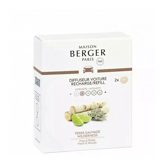 Auto-Parfüm Nachfüllpackung 2 Stück Terre Sauvage - Lampe Berger