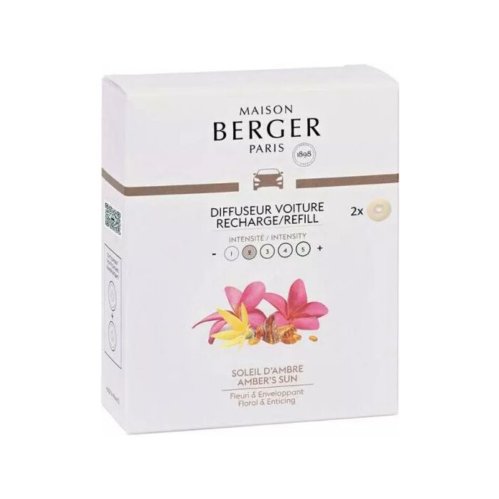 Auto-Parfüm Nachfüllpackung 2 Stück Soleil d'Ambre - Lampe Berger