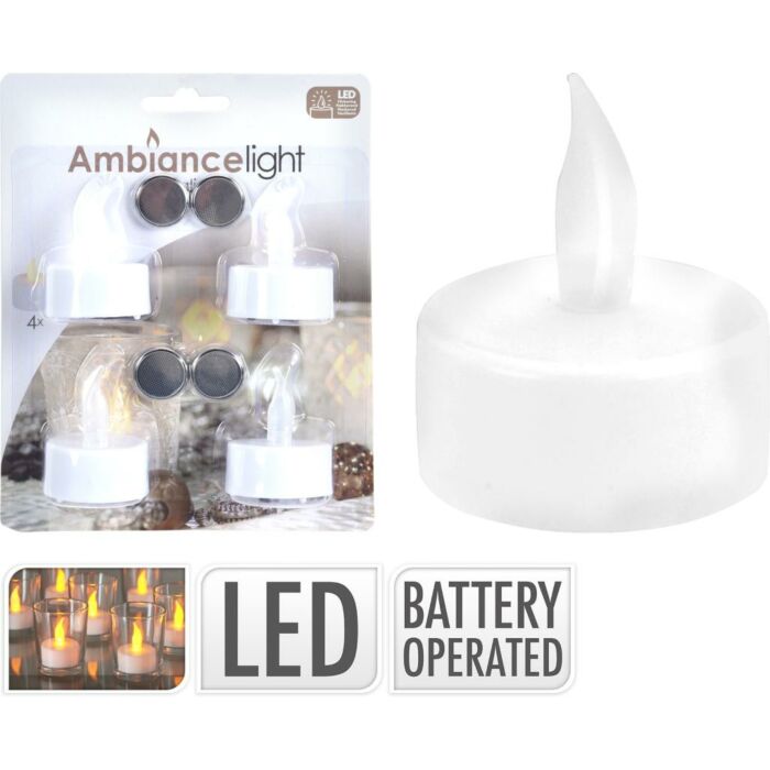 TEA LIGHT MIT LED SET 4STS