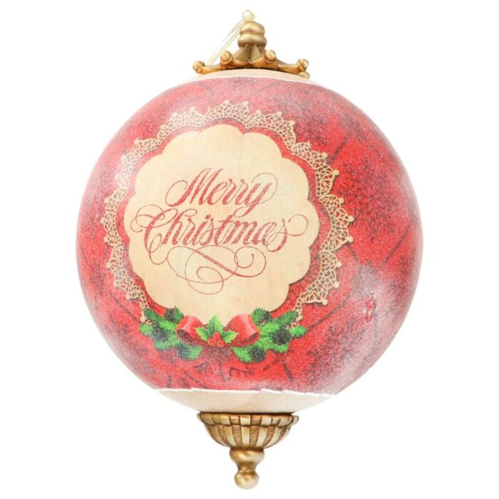 Weihnachtskugel Merry Christmas rosa Ø 25 cm Weihnachtskugel Merry Christmas rosa Ø 25 cm