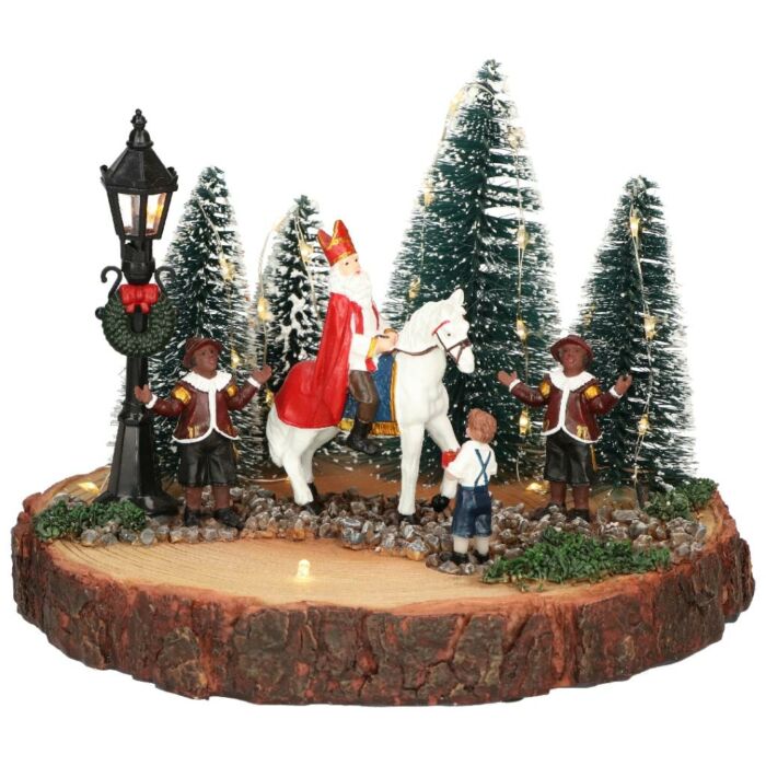 St. Nicholas on Horse - Sinterklaas - Multicolor-B/O-LED St. Nicholas on Horse - Sinterklaas - Multicolor-B/O-LED