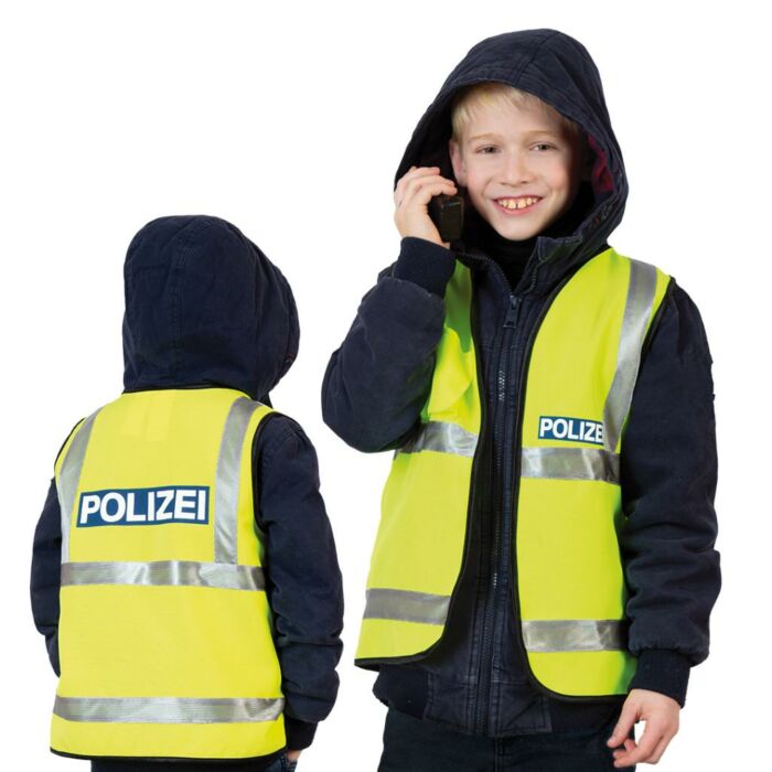 Polizei-Weste Neon 1-teilig 128/140