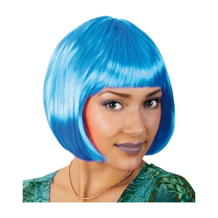 Perücke Lola Neon blau