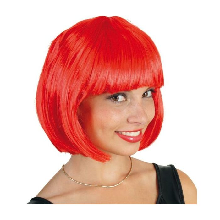 Perücke Lola Neon rot