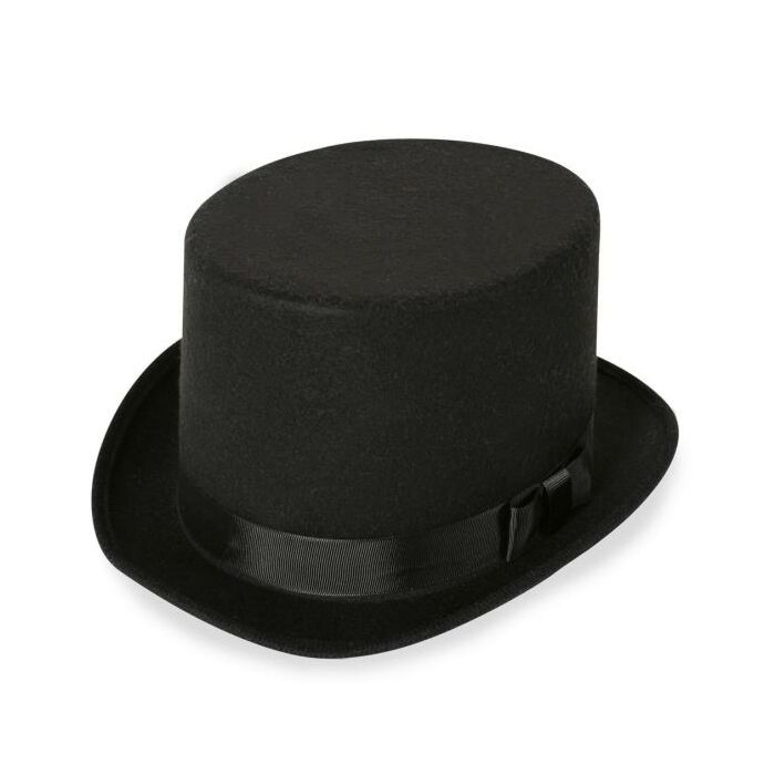 Zylinder edel schwarz sort Größen 57 cm