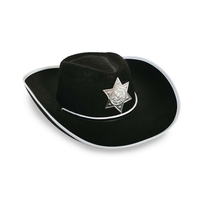 Cowboyhut schwarz 55 cm