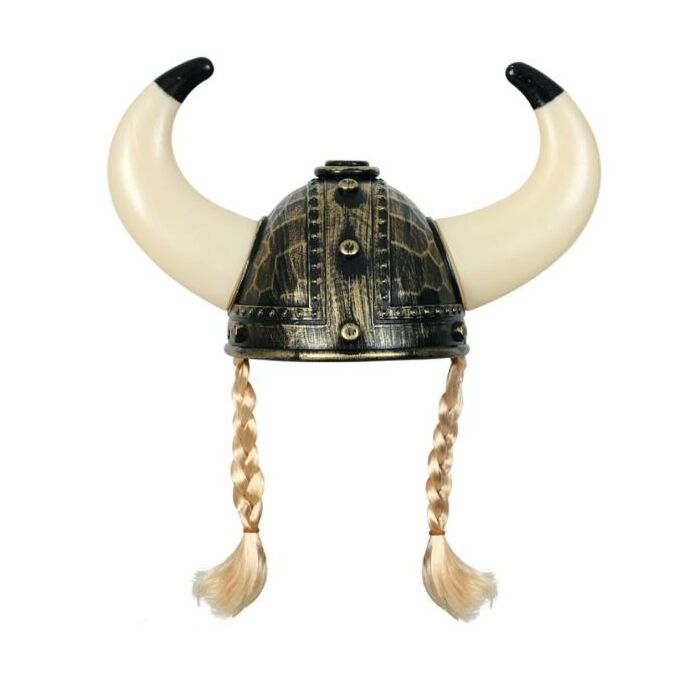 Wikinger-Helm mit Haaren 60 cm