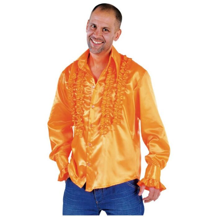 Rouches Shirt tailliert orange XL Rouches Shirt tailliert orange XL