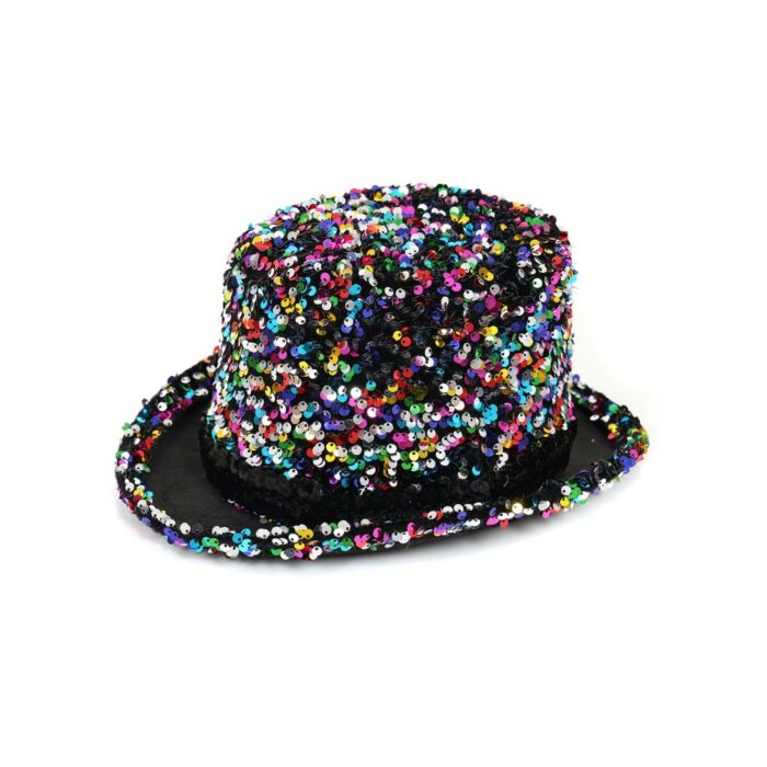 Zylinderhut Paillette multi