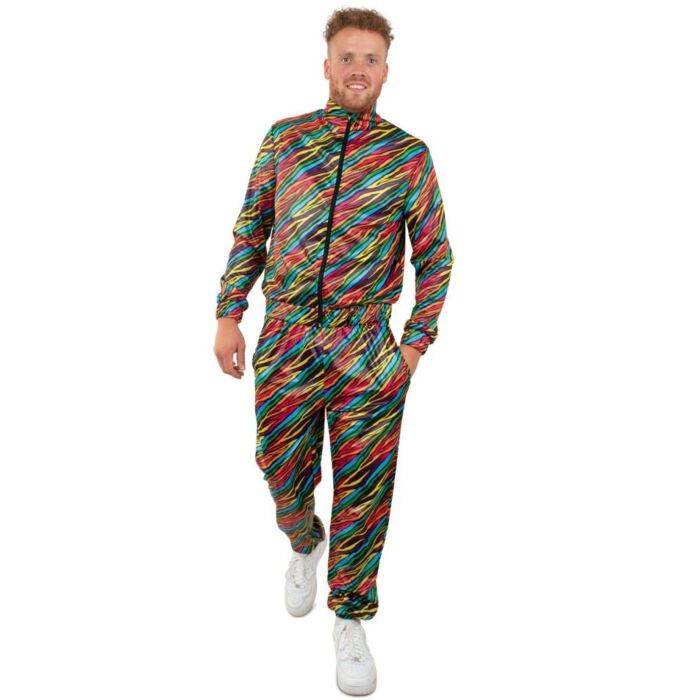 Trainingsanzug 80er-Jahre mit Zebramuster, Herren Trainingsanzug 80er-Jahre mit Zebramuster, Herren