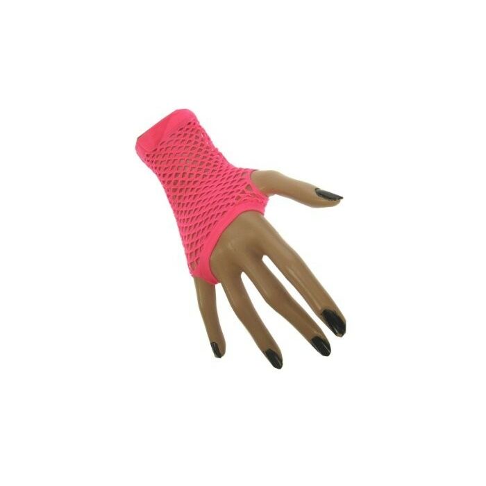Netzhandschuh kurz fingerlos fluor pink
