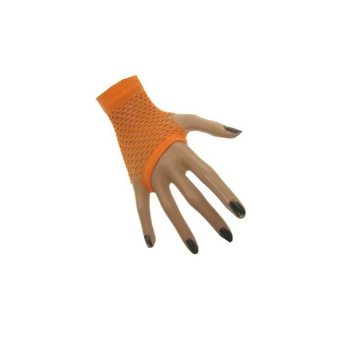 Netzhandschuh kurz fingerlos fluor orange
