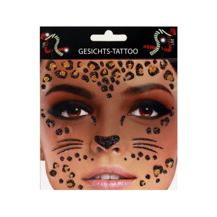 Gesichtsaufkleber Leopard