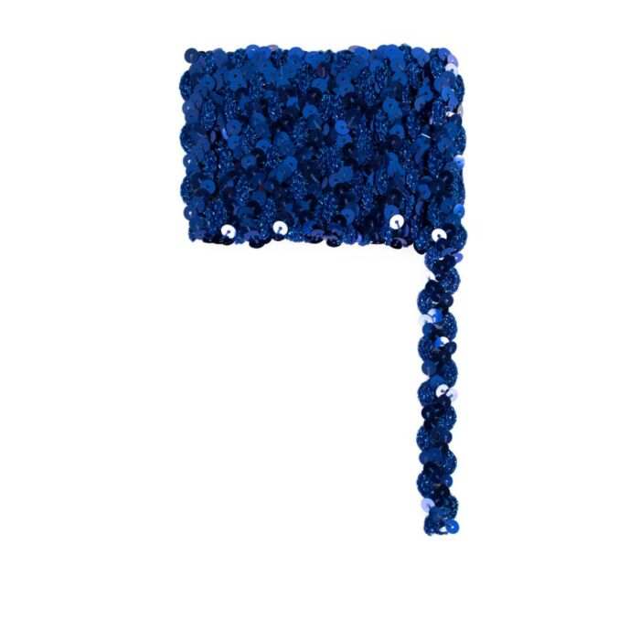 Paillettenband wellenförmig blau 3 m Paillettenband wellenförmig blau 3 m