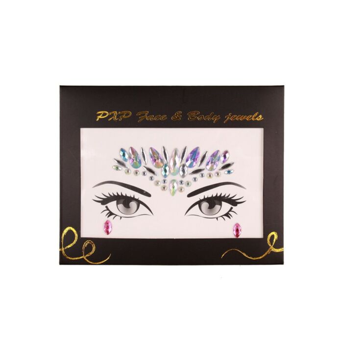 PXP Face & Body jewel Crown & Pink Teardrops