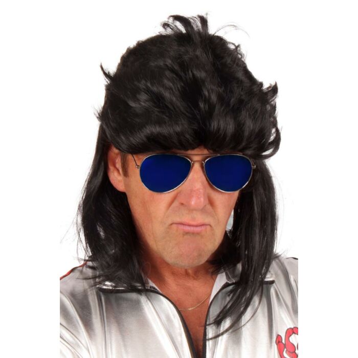 Perücke Jeffrey Schwarz mit Matze Perücke Jeffrey Schwarz mit Matze