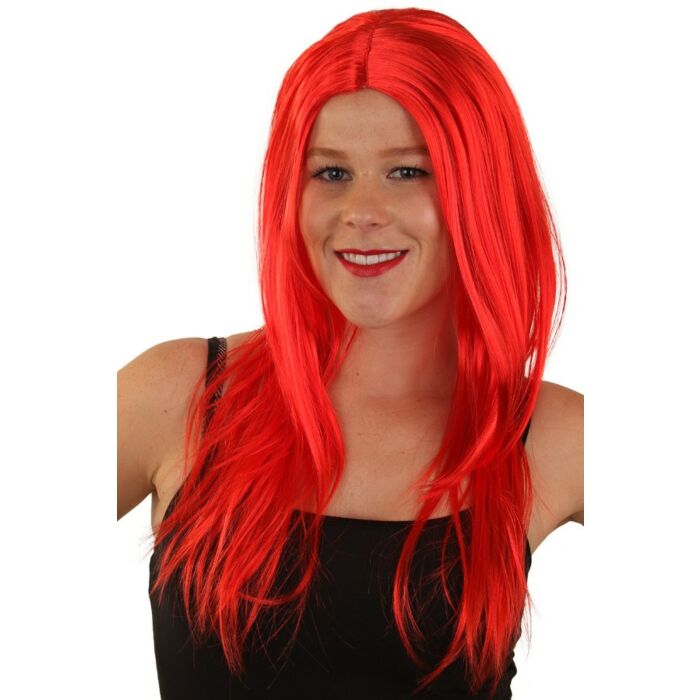 Perücke rotes langes Haar