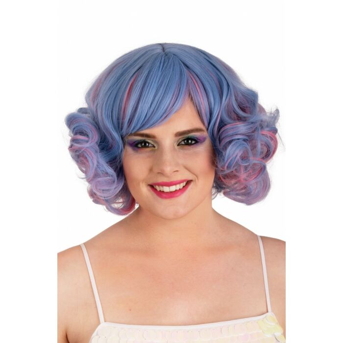Perücke Arlene kurz mit pastellfarbenen Locken