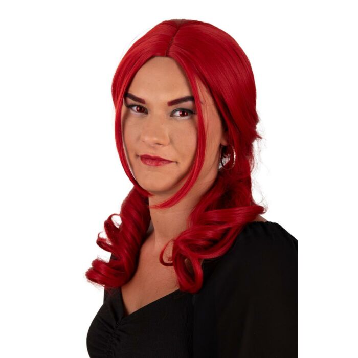 Perücke Raewyn rot langes Haar mit 2 Zöpfen Perücke Raewyn rot langes Haar mit 2 Zöpfen