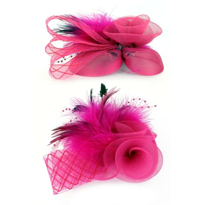 Brosche Blume Tüll rosa