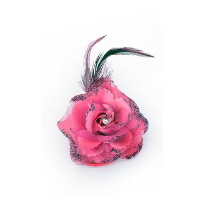 Blume auf Stift glitzert rosa