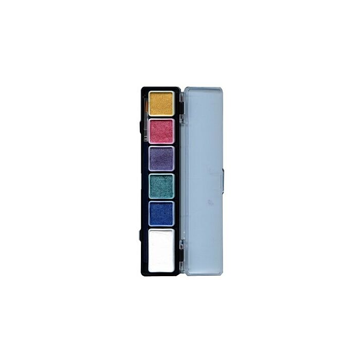 Schminkpalette Perlenfarben mit Pinsel - PXP Schminkpalette Perlenfarben mit Pinsel - PXP