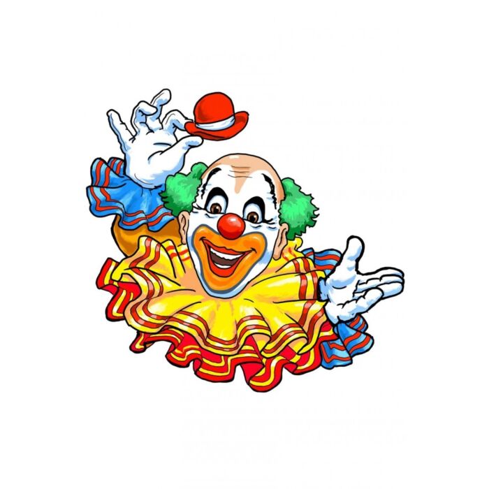 Wanddeko Clown mit Kragen 15 cm Wanddeko Clown mit Kragen 15 cm