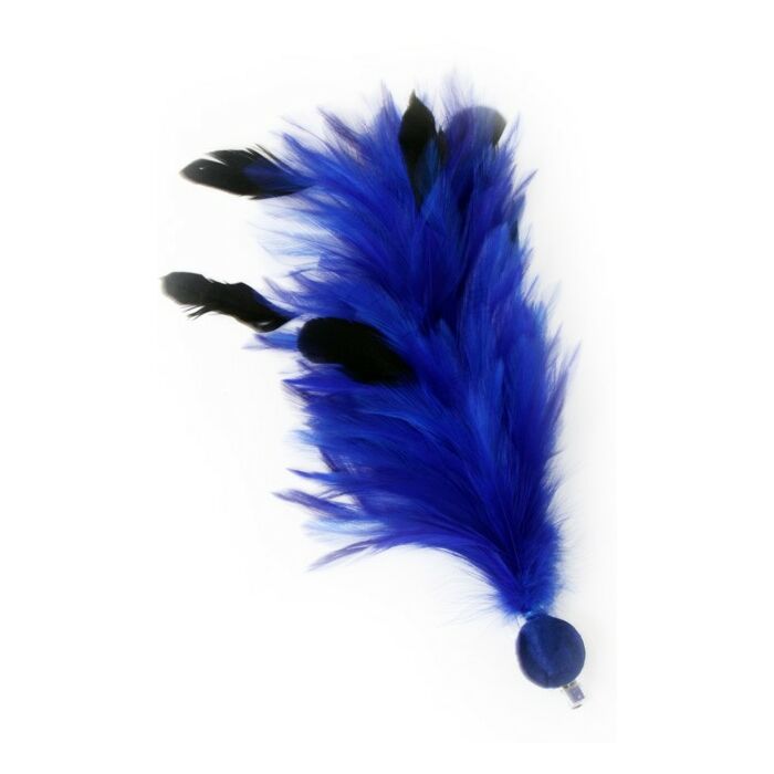 Federbusch blau biegbar mit Stecknadel Federbusch blau biegbar mit Stecknadel