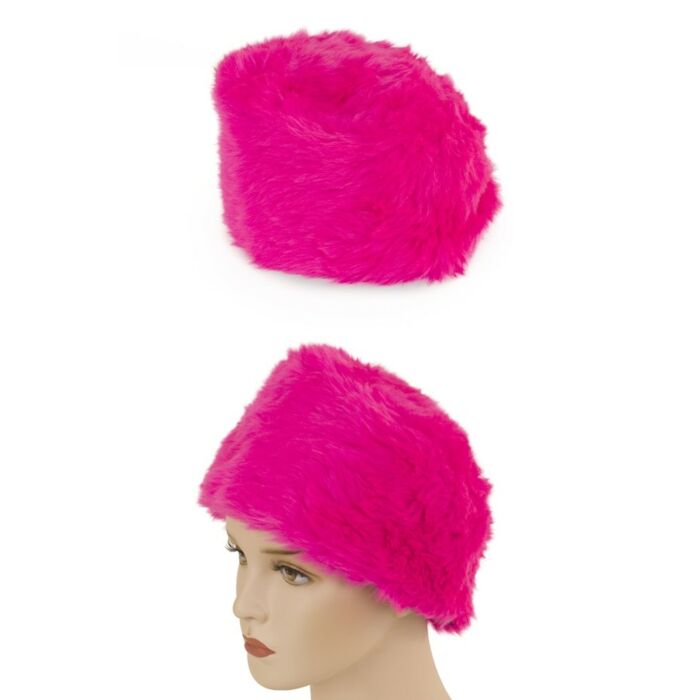 Pelzmütze rosa