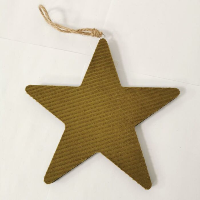 Hänger stern stoff 20x8cm rib grün Hänger stern stoff 20x8cm rib grün