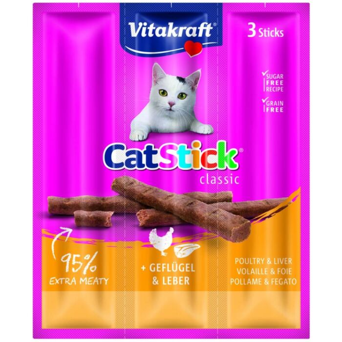 Katzensnack Vitakraft - Geflügel/Leber - 3 Stück