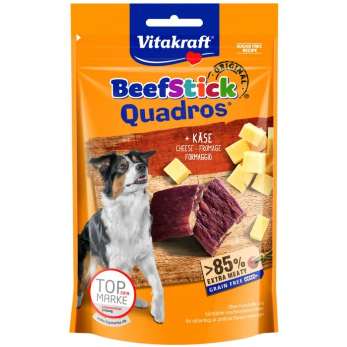 Hundesnack Beef-stick quadros Käse 70g Hundesnack Beef-stick quadros Käse 70g
