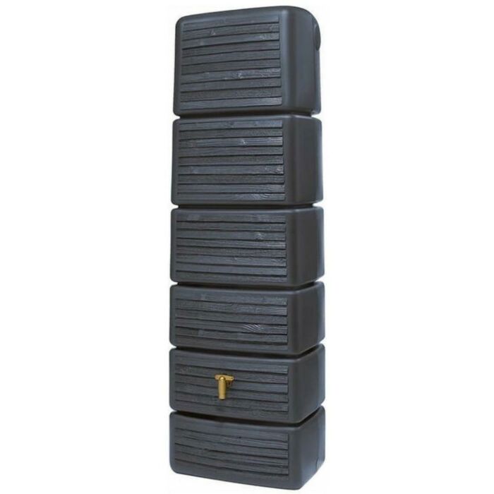 Regentonne eckig Slim 300L holz anthrazit Regentonne eckig Slim 300L holz anthrazit