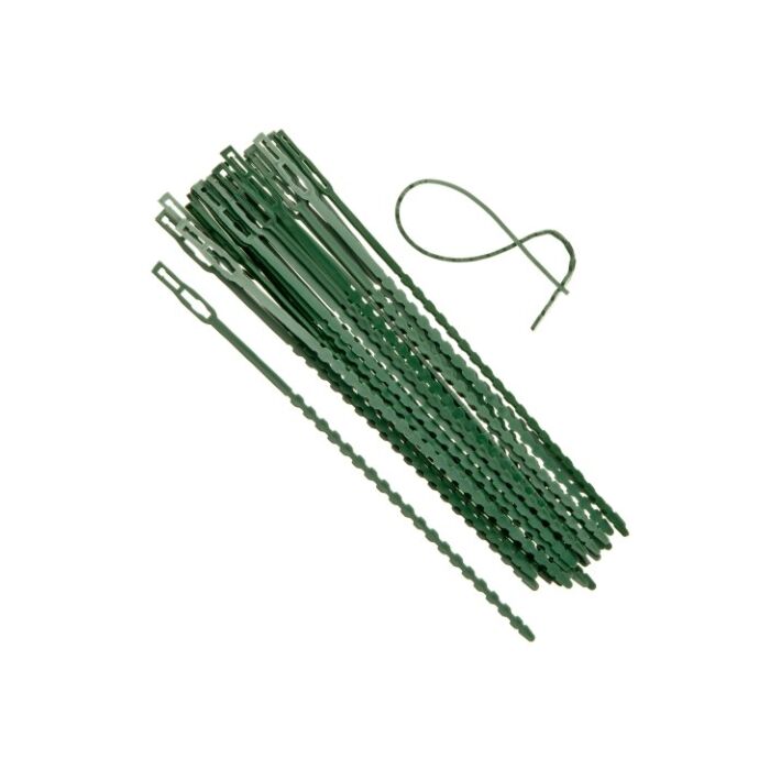 Klebeband mit Rattenschwanzverschluss grün 17 cm set 40 stück