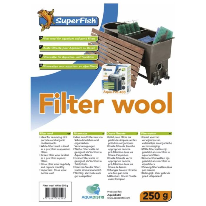 Filterwolle weiß 250 Gramm - Superfish