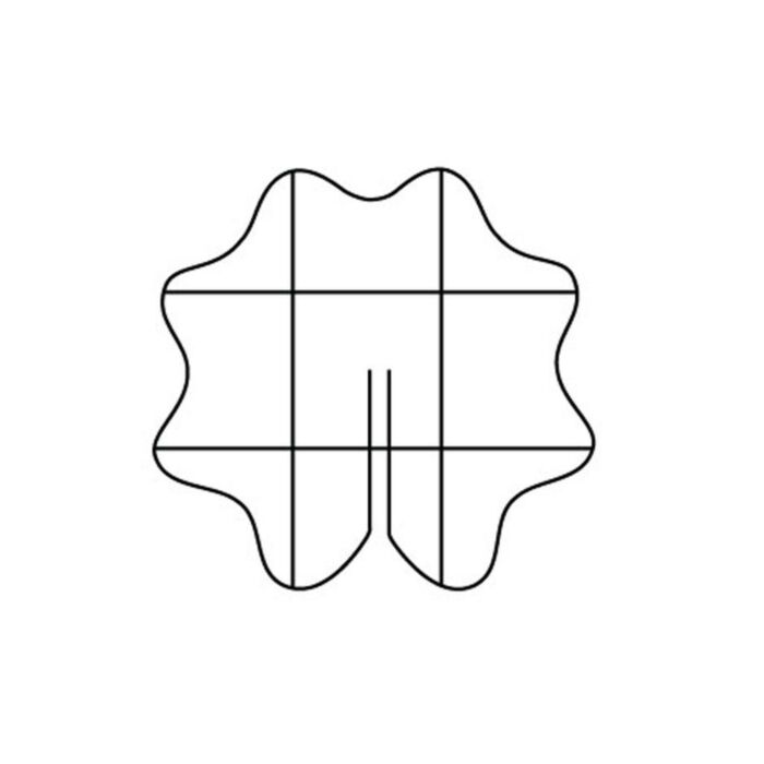 Wachstumsraster zentrisch gewellt Ø 44 cm Wachstumsraster zentrisch gewellt Ø 44 cm