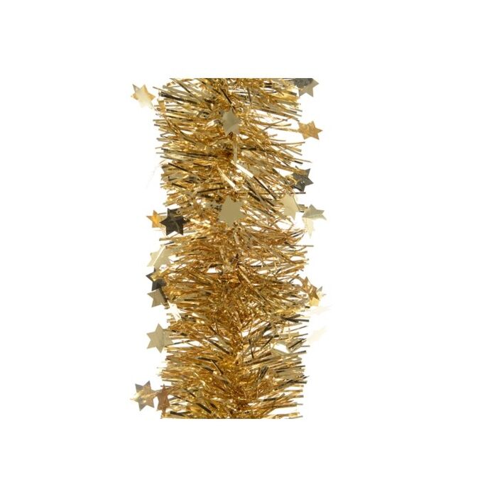 tinsel stargarland glänzend 4ply leicht gold
